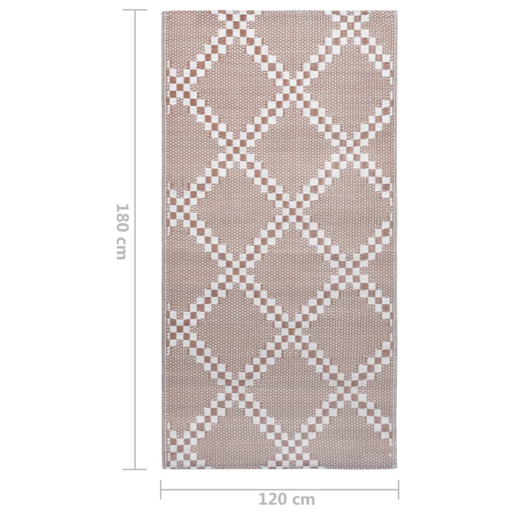vidaXL χαλί εξωτερικού χώρου ARAKIL καφέ 120x180 cm PP