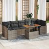vidaXL Σετ Καναπέ Κήπου με μαξιλάρι 8 pcs Γκρι 100 x 55 x 73 εκ