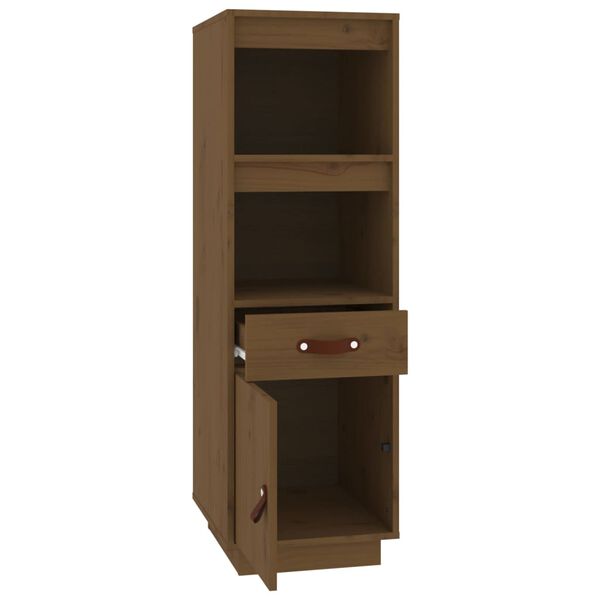 vidaXL Ντουλάπι Ψηλό Καφέ Μέλι 34x40x108,5 εκ. από Μασίφ Ξύλο Πεύκου