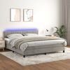 vidaXL &Kappa;&rho;&epsilon;&beta;ά&tau;&iota; Boxspring &mu;&epsilon; &Sigma;&tau;&rho;ώ&mu;&alpha; & LED &Alpha;&nu;.&Gamma;&kappa;&rho;&iota; 160x200 &epsilon;&kappa;. &Beta;&epsilon;&lambda;&omicron;ύ&delta;&iota;&nu;&omicron;