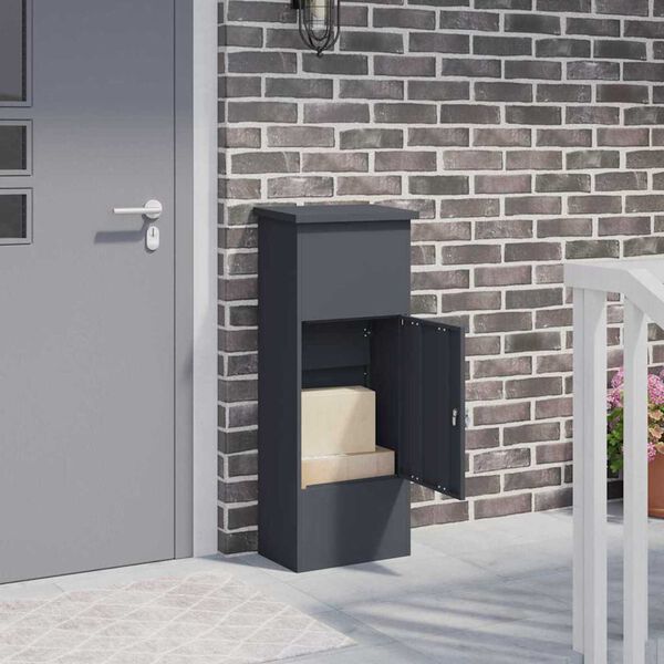 vidaXL Θυρίδα Πακέτων Ανθρακί 44.5 x 29 x 110.5 εκ Ατσάλι