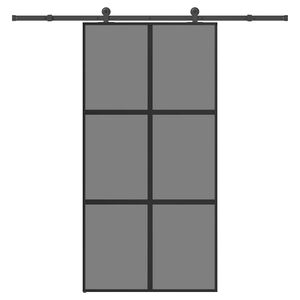 vidaXL &Sigma;&upsilon;&rho;ό&mu;&epsilon;&nu;&eta; &pi;ό&rho;&tau;&alpha; &mu;&epsilon; &sigma;&epsilon;&tau; &upsilon;&lambda;&iota;&kappa;&omicron;ύ 102,5x205 cm &alpha;&pi;ό &gamma;&upsilon;&alpha;&lambda;ί&&Alpha;&lambda;&omicron;&upsilon;&mu;ί&nu;&iota;&omicron;