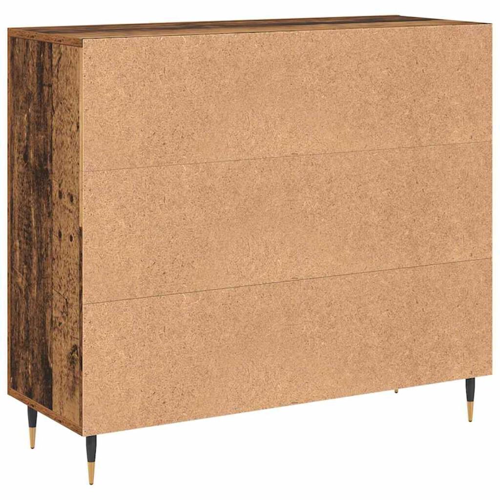 vidaXL Πλαϊνό γραφείο Καφέ 90 x 34 x 80 εκ. Επεξεργασμένο ξύλο