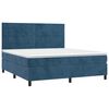 vidaXL Κρεβάτι Boxspring με Στρώμα Σκούρο Μπλε 180x200 εκ. Βελούδινο