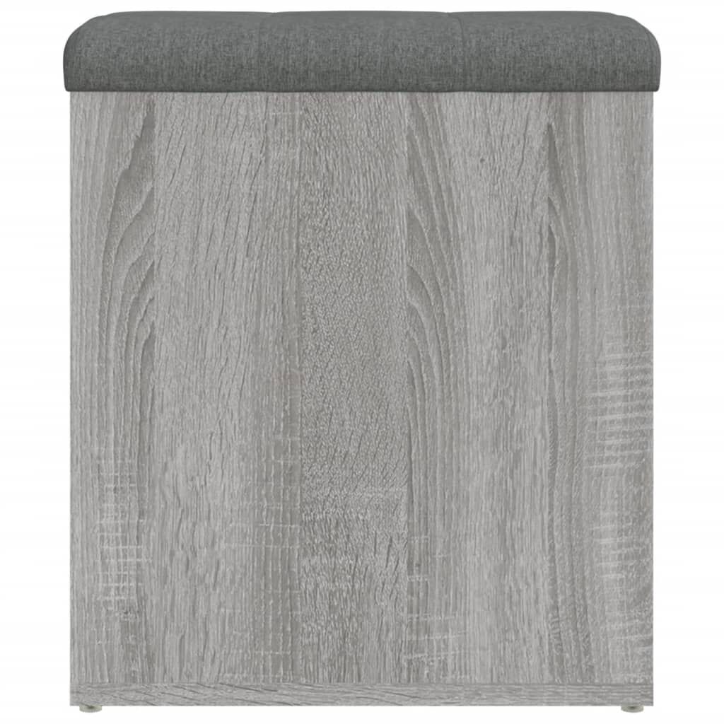 vidaXL Παγκάκι Αποθήκευσης Γκρι Sonoma 42x42x45 εκ. Επεξεργασμένο Ξύλο