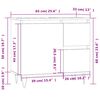 vidaXL Ντουλάπι Μπάνιου Μαύρο 65x33x60 εκ. Επεξεργασμένο Ξύλο