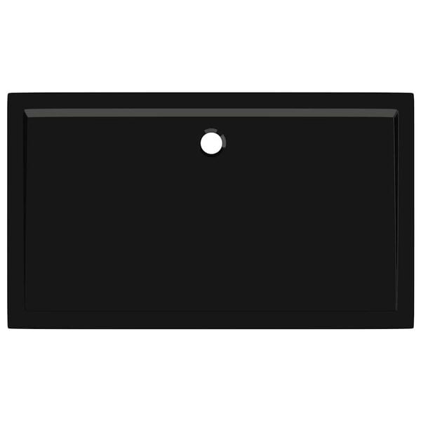 vidaXL Βάση Ντουζιέρας Ορθογώνια Μαύρη 70 x 120 εκ. από ABS