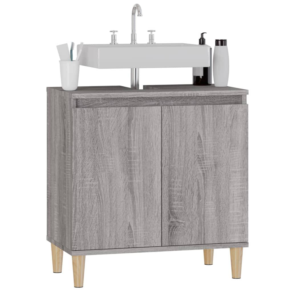 vidaXL Ντουλάπι Νιπτήρα Grey Sonoma 58 x 33 x 60 εκ. Επεξεργ. Ξύλο