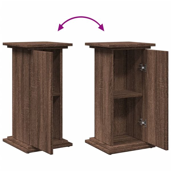 vidaXL Βάση Οθόνης με Αποθ. Καφέ Δρυς 31x30x60 εκ. Επεξεργασμένο Ξύλο