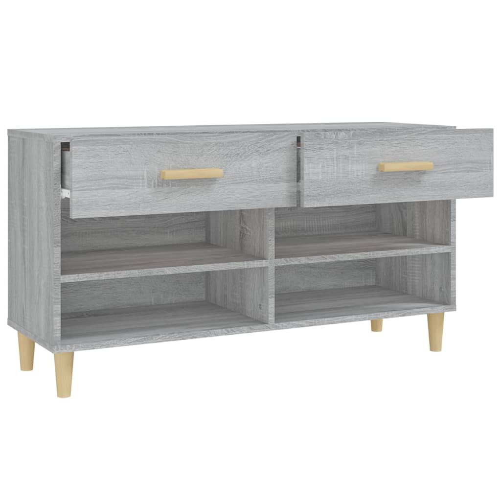 vidaXL Παπουτσοθήκη Γκρι Sonoma 102x35x55 εκ. από Επεξεργασμένο Ξύλο