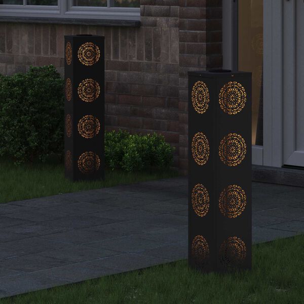 vidaXL &Eta;&lambda;&iota;&alpha;&kappa;ό LED &Phi;&omega;&sigmaf; &Delta;&rho;ό&mu;&omicron;&upsilon; 2 pcs &Mu;&alpha;ύ&rho;&omicron; &Kappa;&rho;ύ&omicron; &Rho;&omicron;&lambda;&alpha;&rho;&iota;&sigma;&mu;έ&nu;&omicron; &Chi;ά&lambda;&upsilon;&beta;&alpha;