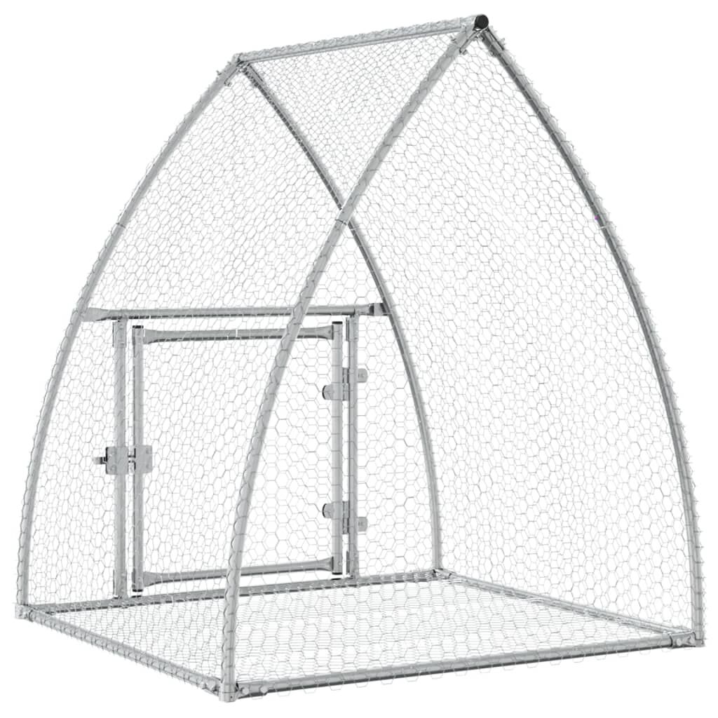 vidaXL Κλουβί Κουνελιών Ασημί 100x105x120 εκ. από Γαλβανισμένο Χάλυβα