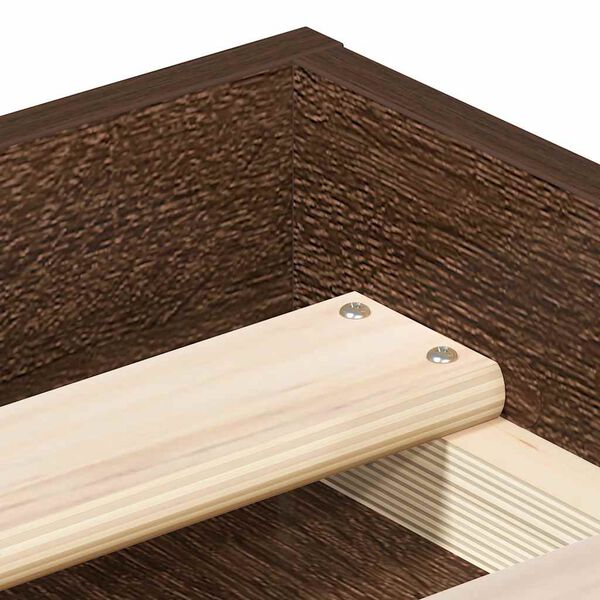 vidaXL Πλαίσιο Κρεβατιού Καφέ Δρυς 140 x 200 εκ.