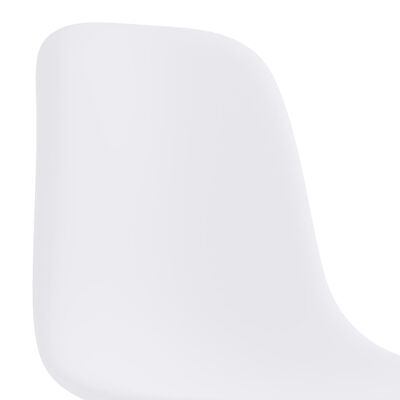 vidaXL Καρέκλες Τραπεζαρίας 4 τεμ. Λευκές Πλαστικές
