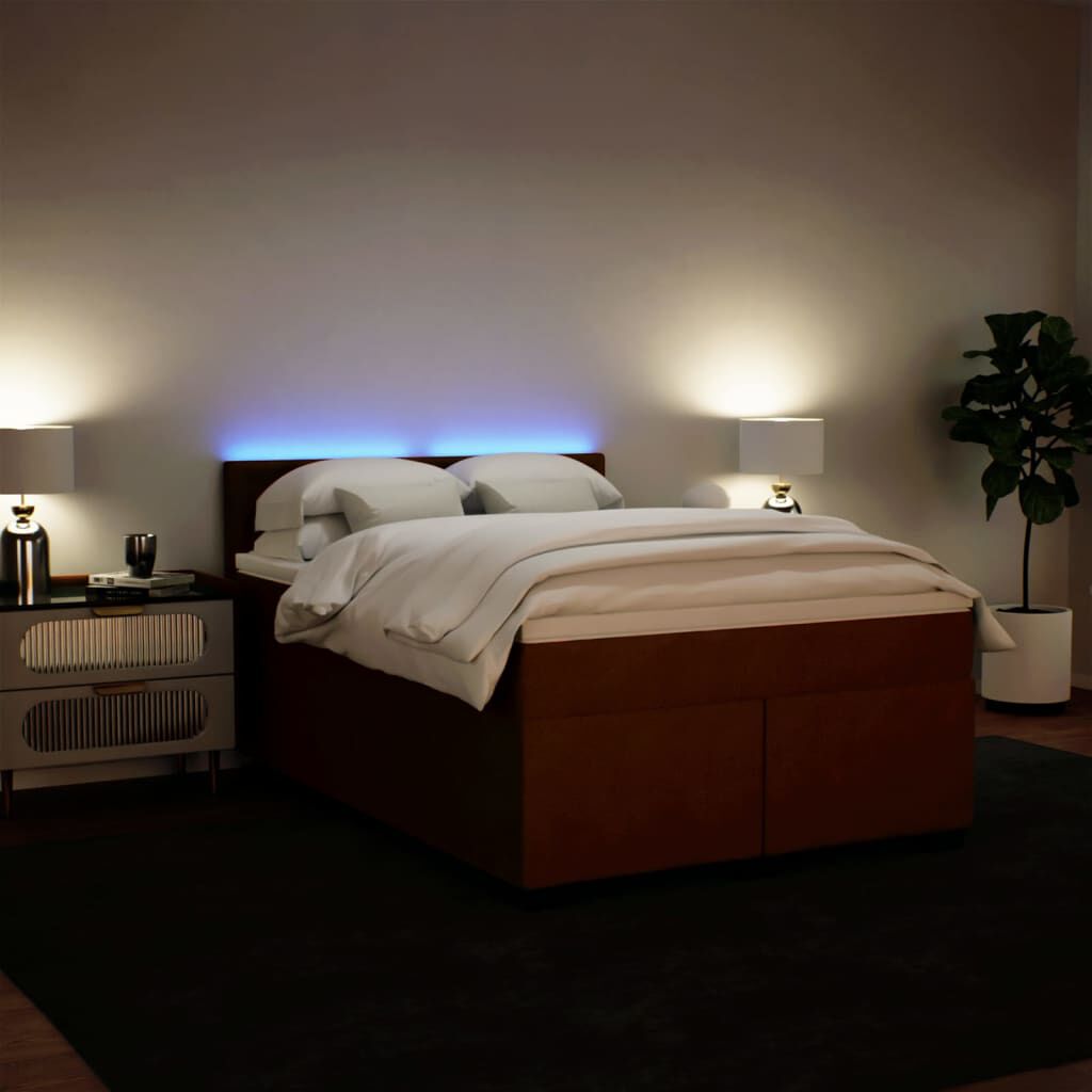 vidaXL Κρεβάτι Boxspring με Στρώμα Ροζ 160x200 εκ. Βελούδινο