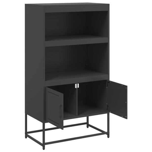 vidaXL Ραφιέρα Μαύρη 68,5x38,5x123,5 εκ. από Ατσάλι