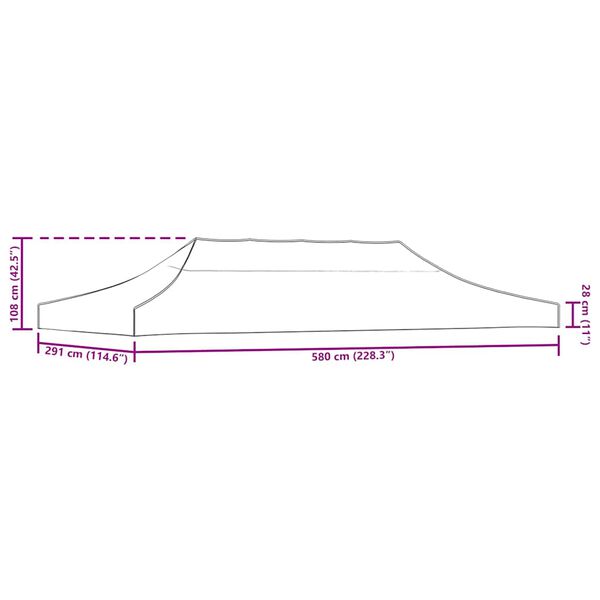 vidaXL Κάλυμμα Τέντας Εκδηλώσεων Μπλε 3 x 6 μ.