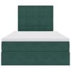 vidaXL Κρεβάτι με αποθηκευτικό χώρο και LED με στρώμα Σκούρο Πράσινο