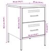 vidaXL Κομοδίνο Μουσταρδί 36x39x50,5 εκ. από Χάλυβα