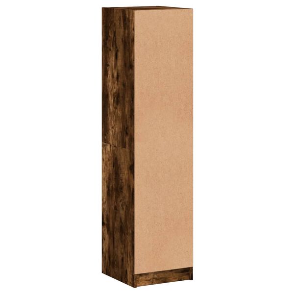 vidaXL Ντουλάπι Καπνιστή Δρυς 35x37x142 εκ. με Γυάλινη Πόρτα