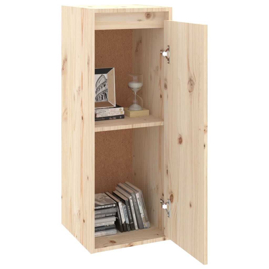 vidaXL Ντουλάπια Τοίχου 2 τεμ. 30 x 30 x 80 εκ από Μασίφ Ξύλο Πεύκου