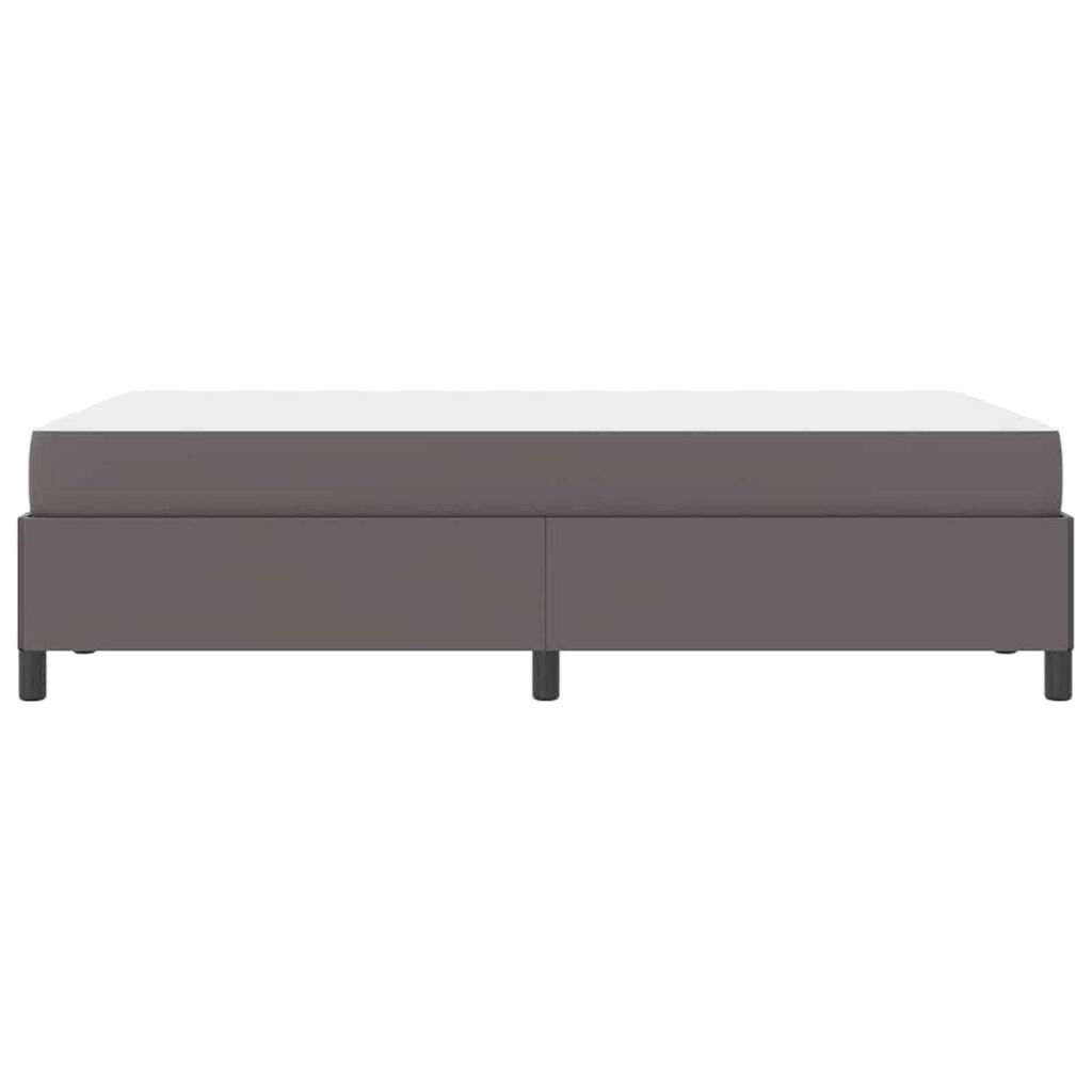 vidaXL Σκελετός κρεβατιού με στρώμα Γκρι 120 x 200 cm Τεχνητό δέρμα
