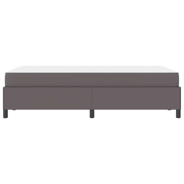 vidaXL Σκελετός κρεβατιού με στρώμα Γκρι 120 x 200 cm Τεχνητό δέρμα