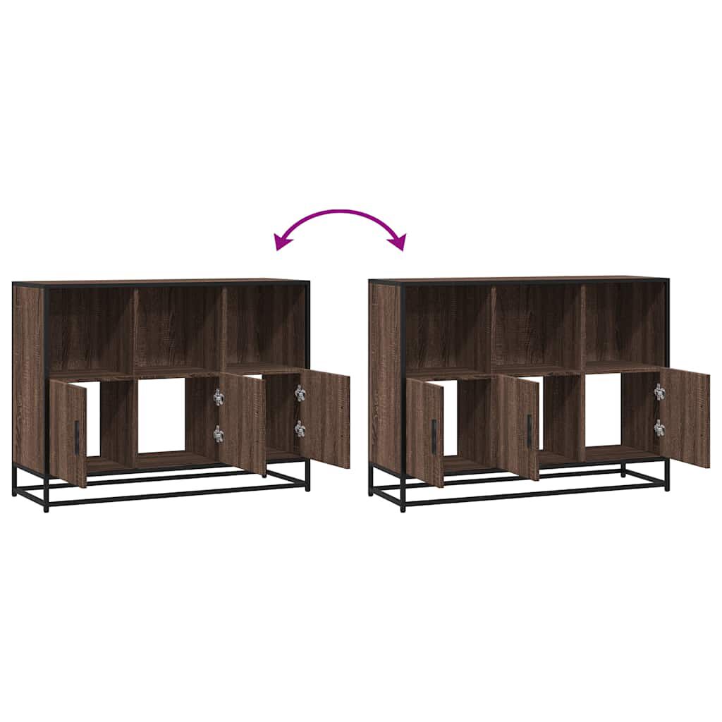vidaXL Sideboard καφέ δρυς 100x35x76 cm Κατασκευασμένο ξύλο