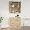 vidaXL Ντουλάπι Τοίχου Sonoma Δρυς 80x33x80 εκ. Επεξεργασμένο Ξύλο