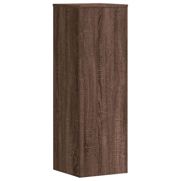 vidaXL Βάσεις Φυτών Καφέ Δρυς 33x33x100 εκ. Επεξεργασμένο Ξύλο