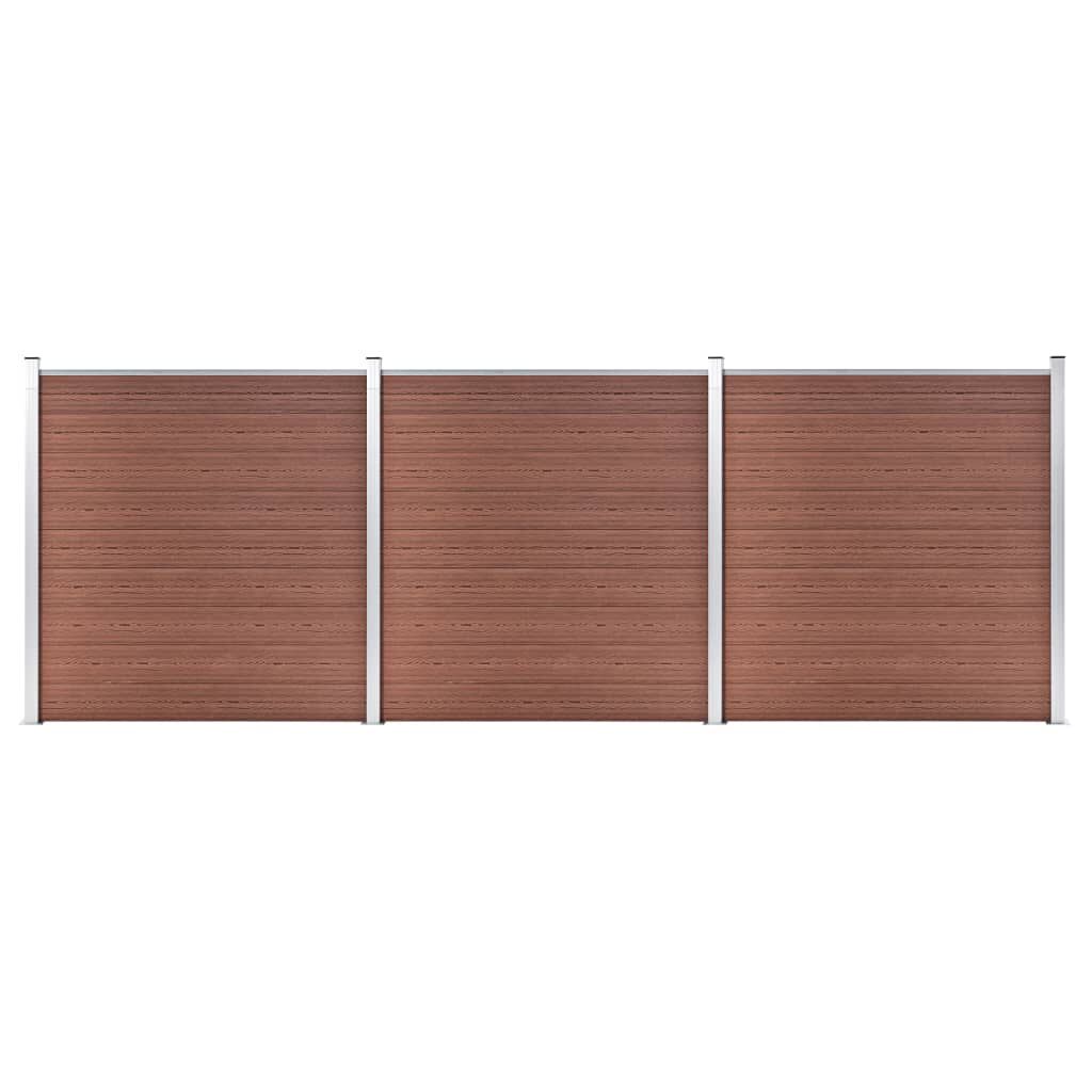 vidaXL Πάνελ Περίφραξης Καφέ 526 x 186 εκ. από WPC