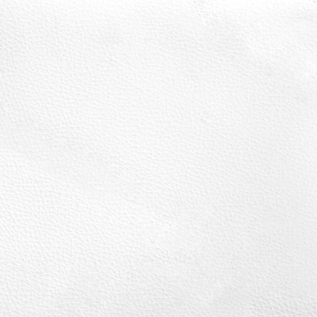 vidaXL Οθωμανικό κρεβάτι με στρώματα Λευκό 200x200cm Faux Leather