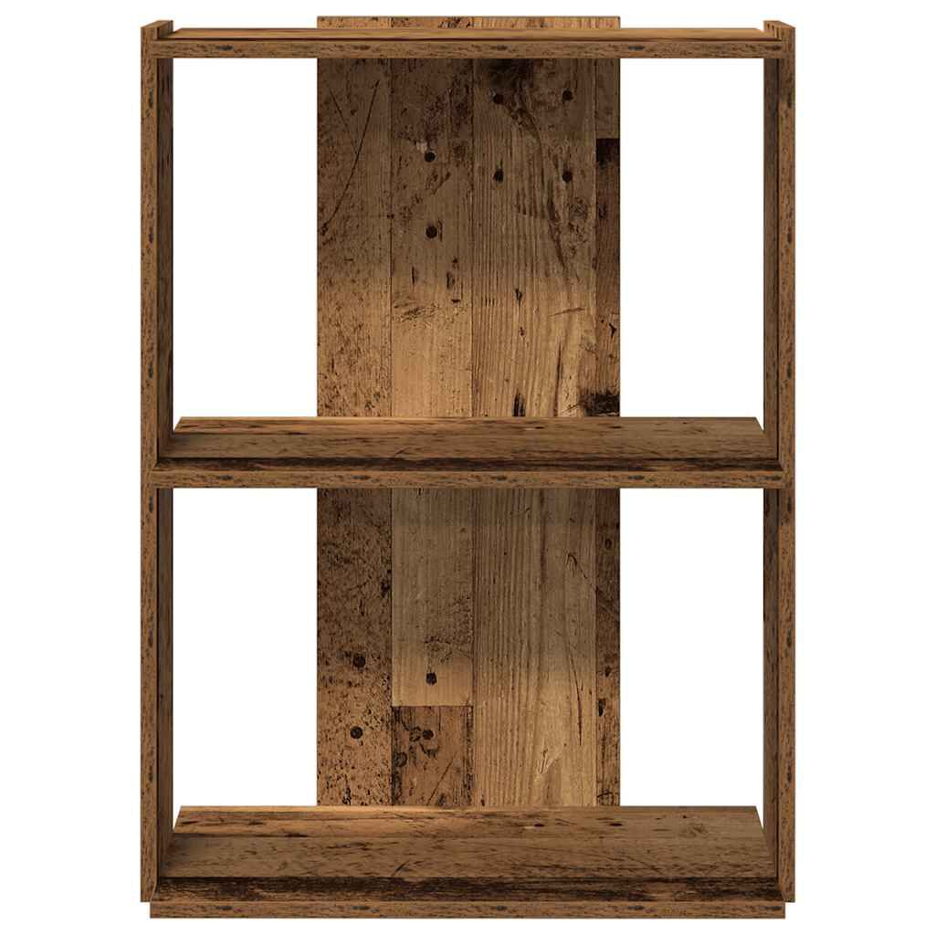 vidaXL Βιβλιοθήκη 3 επιπέδων Παλιό Ξύλο 60x30x80 cm Ξύλινη κατασκευή