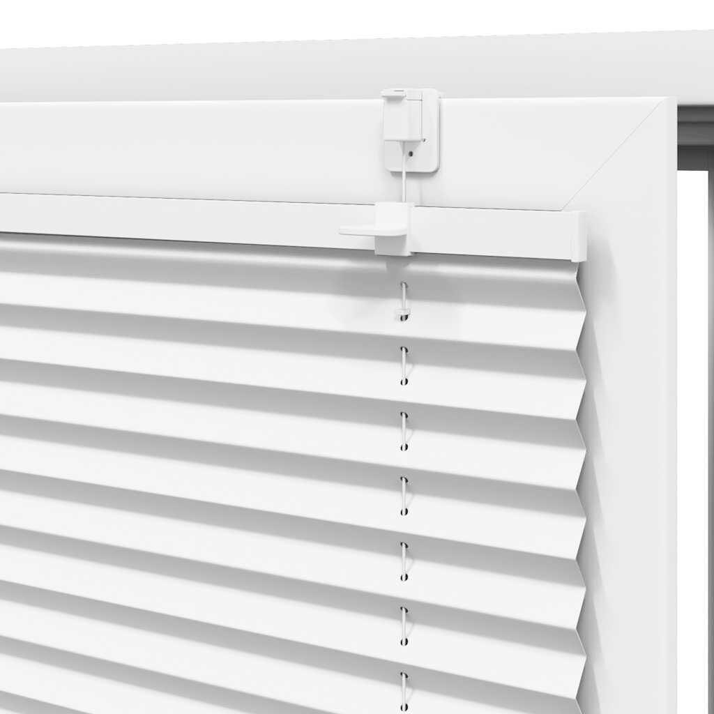 vidaXL Πλισέ περσίδα Λευκό 45x150 cm Πλάτος υφάσματος 44,4 cm