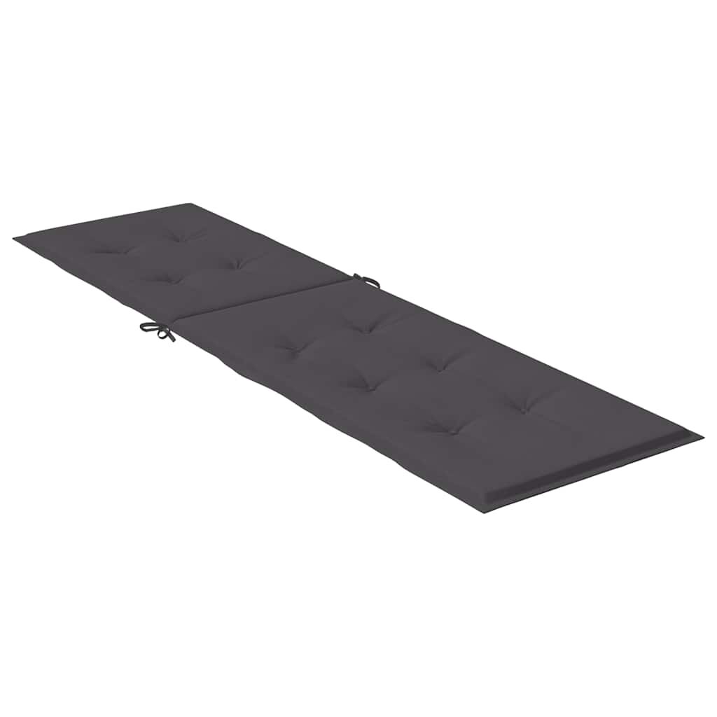 vidaXL Μαξιλάρι Σεζλόνγκ Ανθρακί (75+105) x 50 x 4 εκ. Υφασμάτινη