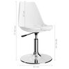 vidaXL Καρέκλες Τραπεζαρίας Περιστρεφόμενες 2 τεμ. Λευκές Δερματίνη