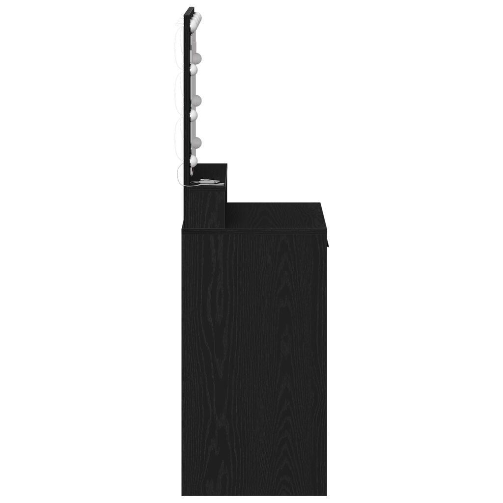 vidaXL Κομοδίνο με ράφι Μαύρη δρυς 50 x 41 x 135 εκ Επεξεργασμένο ξύλο