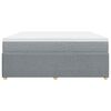 vidaXL Κρεβάτι Boxspring με Στρώμα Ανοιχτό Γκρι 180x200 εκ. Υφασμάτινο