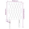 vidaXL Κεφαλάρι Κρεβατιού LED Ανοιχτό Γκρι 80x7x118/128εκ. Υφασμάτινο