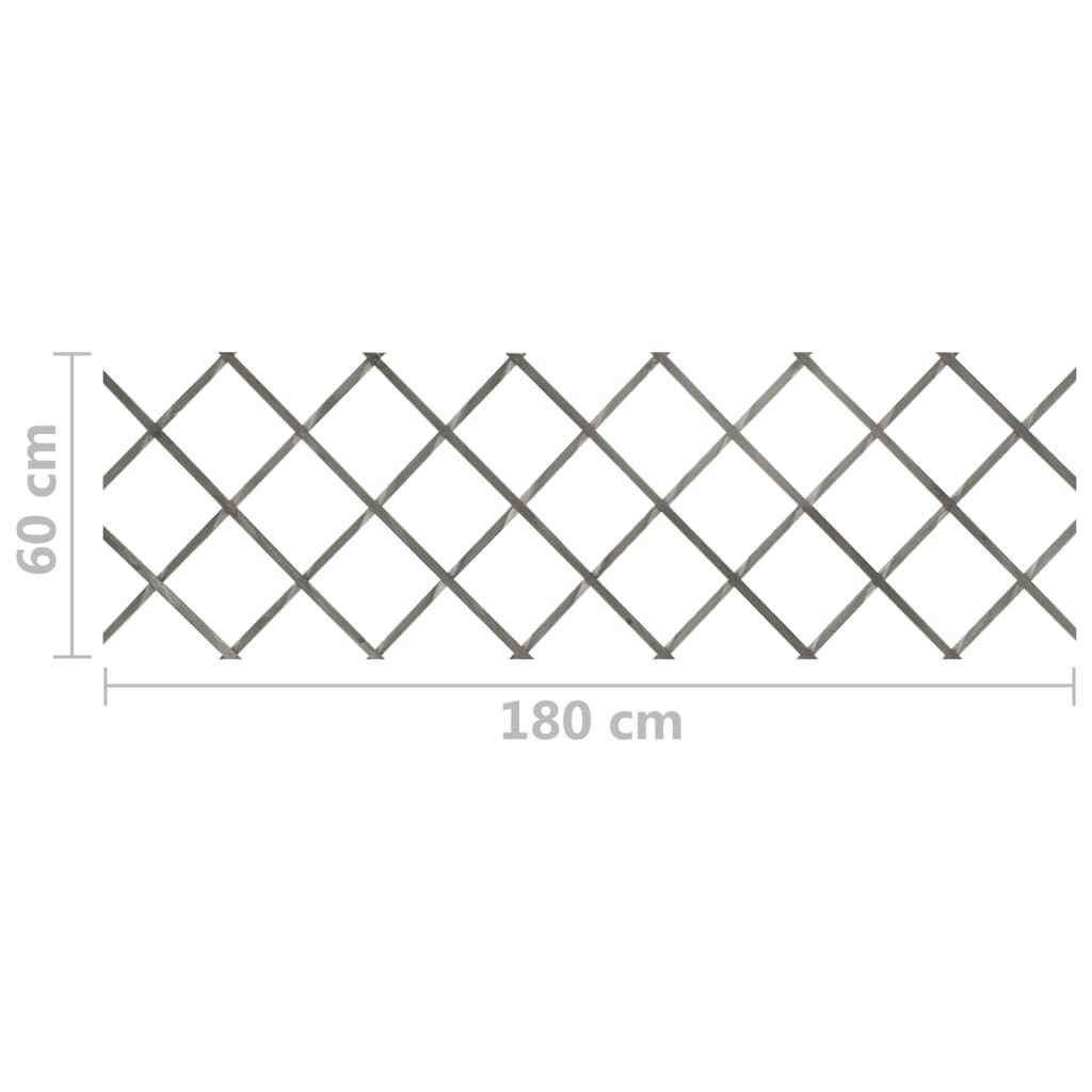 vidaXL Καφασωτό Φράχτης 5 τεμ. Γκρι 180 x 60 εκ. από Μασίφ Ξύλο Ελάτης