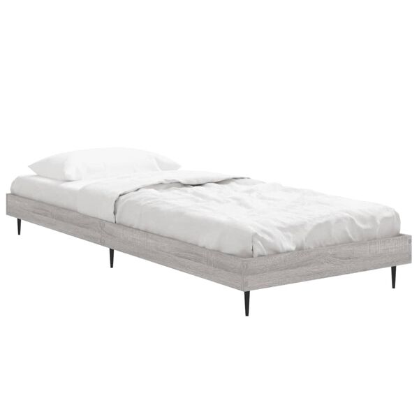 vidaXL Πλαίσιο Κρεβατιού Γκρι Sonoma 75x190 εκ. Επεξεργασμένο Ξύλο