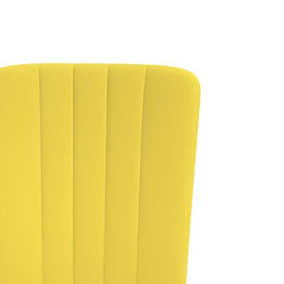 vidaXL Καρέκλες Τραπεζαρίας 4 τεμ. Κίτρινο Μουσταρδί Βελούδινες