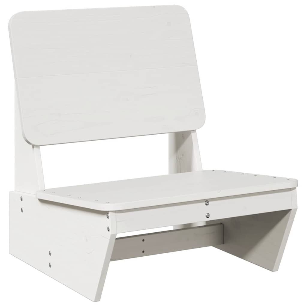 Καρέκλα κήπου vidaXL Λευκό 60x64x70,5 cm Στερεό ξύλο πεύκου