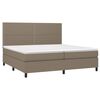 vidaXL &Kappa;&rho;&epsilon;&beta;ά&tau;&iota; Boxspring &mu;&epsilon; &Sigma;&tau;&rho;ώ&mu;&alpha; Taupe 200x200 &epsilon;&kappa;. &Upsilon;&phi;&alpha;&sigma;&mu;ά&tau;&iota;&nu;&omicron;