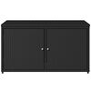 vidaXL Ντουλάπι Αποθήκευσης Κήπου Μαύρο 110x55,5x60,5 εκ. Συνθ. Ρατάν