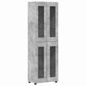 vidaXL Highboard &mu;&epsilon; &rho;ά&phi;&iota; FLORIN &Sigma;&kappa;&upsilon;&rho;ό&delta;&epsilon;&mu;&alpha; &Gamma;&kappa;&rho;&iota; 60 x 35 x 182 &epsilon;&kappa;.