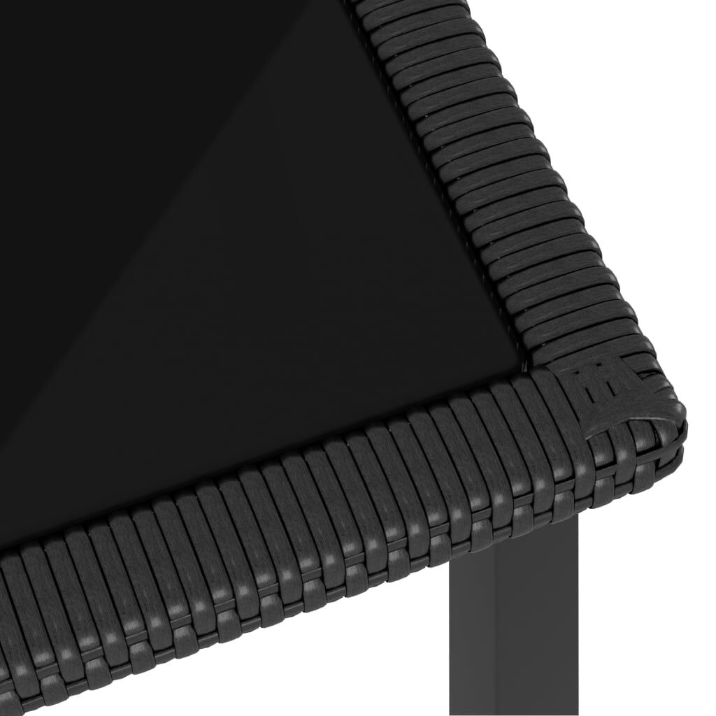vidaXL Τραπεζαρία Κήπου Μαύρη 180 x 70 x 73 εκ. από Συνθετικό Ρατάν
