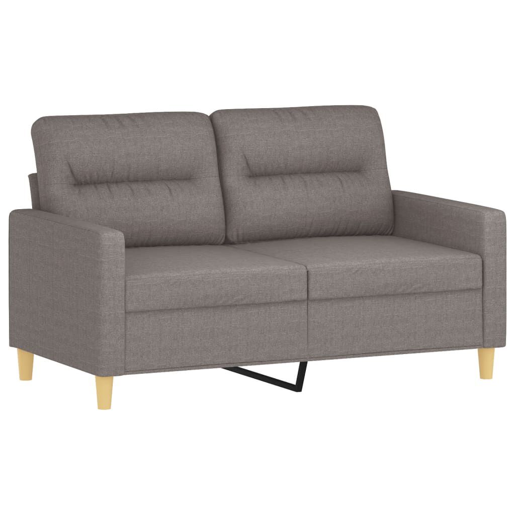 vidaXL Καναπές Διθέσιος Taupe 120 εκ. Υφασμάτινος