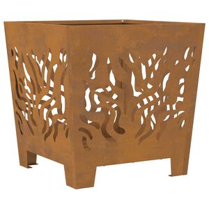 vidaXL Φωτιά Καφέ 40 x 40 x 40 cm Ατσάλι σκληρυθέν στον αέρα