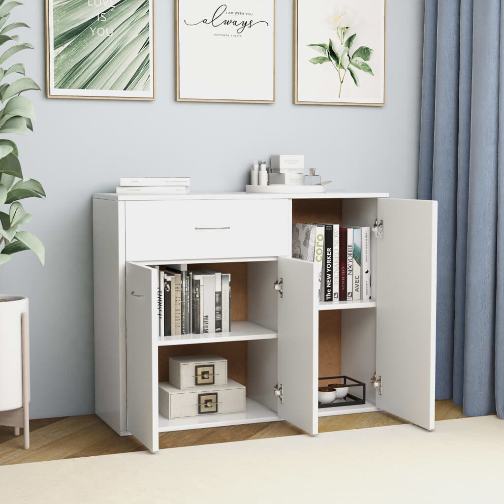 vidaXL Μπουφές Λευκός 88 x 30 x 70 εκ. από Επεξ. Ξύλο